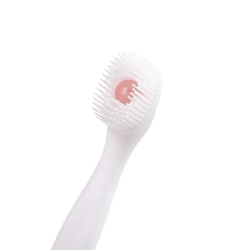 RTS Beaded Mint Peach Disposable Toothbrush Soft Nylon Bristle Eco-Friendly Battery Powered Home Hotel Use Portable Travel Size