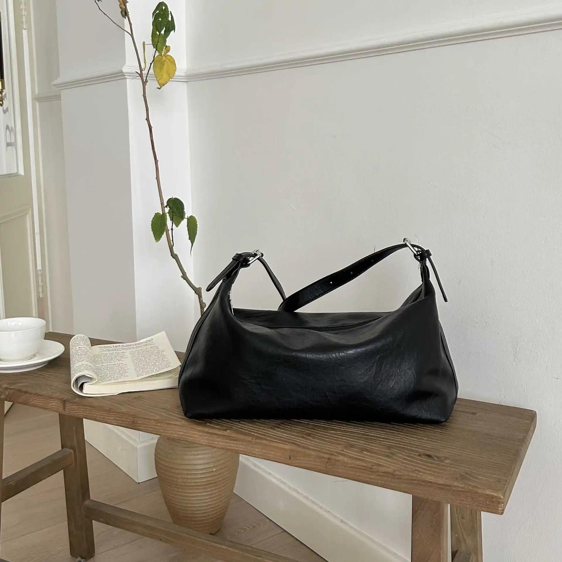 

Ретро-універсальна сумка через плече ПУ для жінок Дизайнерські сумки Гаманець і ручні сумки Дорожні сумки Класна сумка one size чорний