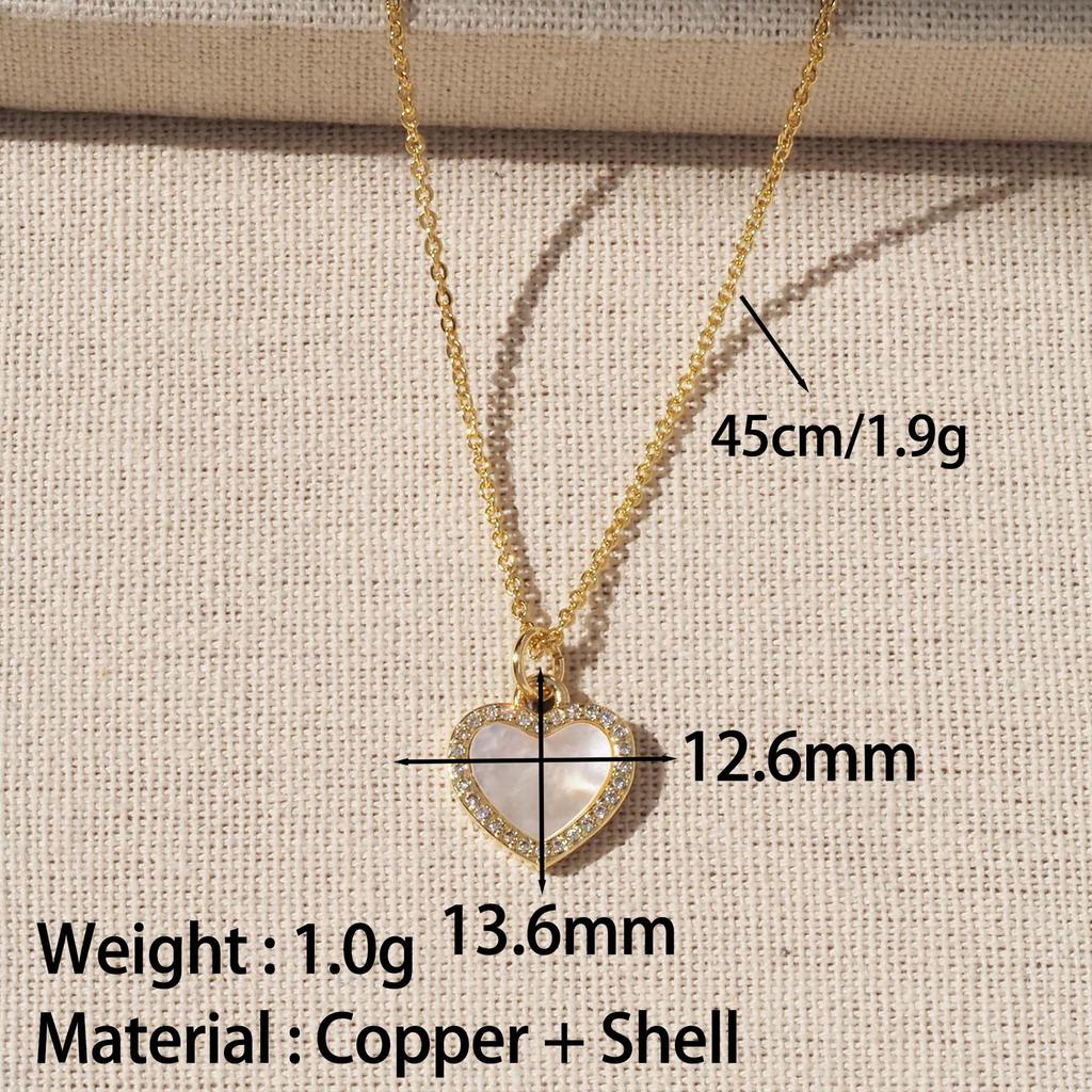 Shell Heart Pendant Gold-Plated Necklace - High-End Feel, Niche Design, Women’s Clavicle Chain
