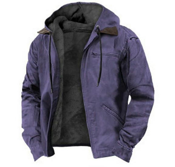 3D Mehrfarbig Digitaldruck Kapuzenpullover mit Braunem Futter - Baumwolljacke für Europa und Amerika