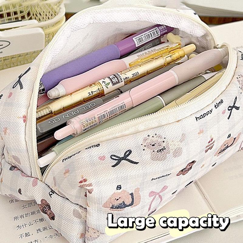 Cute Cartoon Puppy Pencil Pouch Large Capacity Stationery Storage Bag Small Makeup Bag School Office Supplies Student Gifts