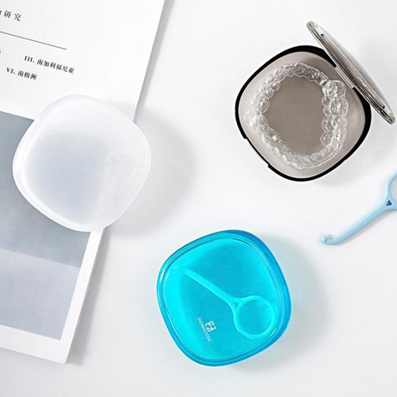 Orthodontic Dental Retainer Box Denture Storage Container Holder Braces Case