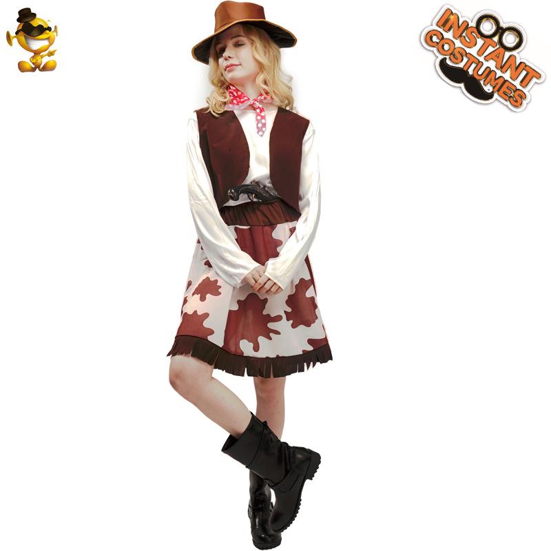 Big Girl Western Denim Dress Halloween Costume Makeup Ball Denim Party Performance Costume Distribution M