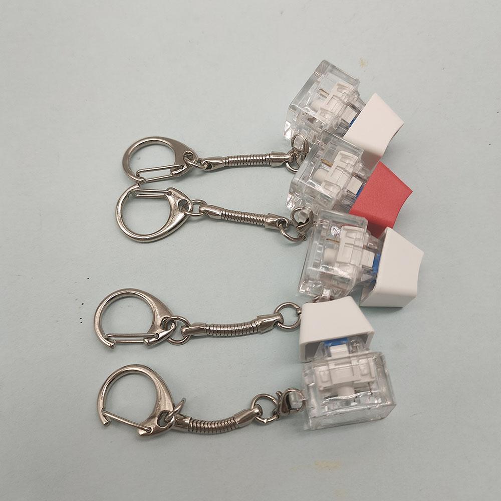 Heart Cute Keycap Keychain Fun Fidget Toy Keyboard Key Chain Ring Bag Charm Earbud Case Cover Accessories Stress Easing Friends