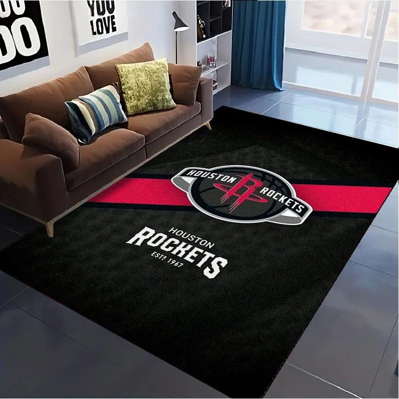 Houston Rockets Carpet Rug for Living Room Bedroom Home Sofa Decoration,Kids play Non-slip Floor Mat