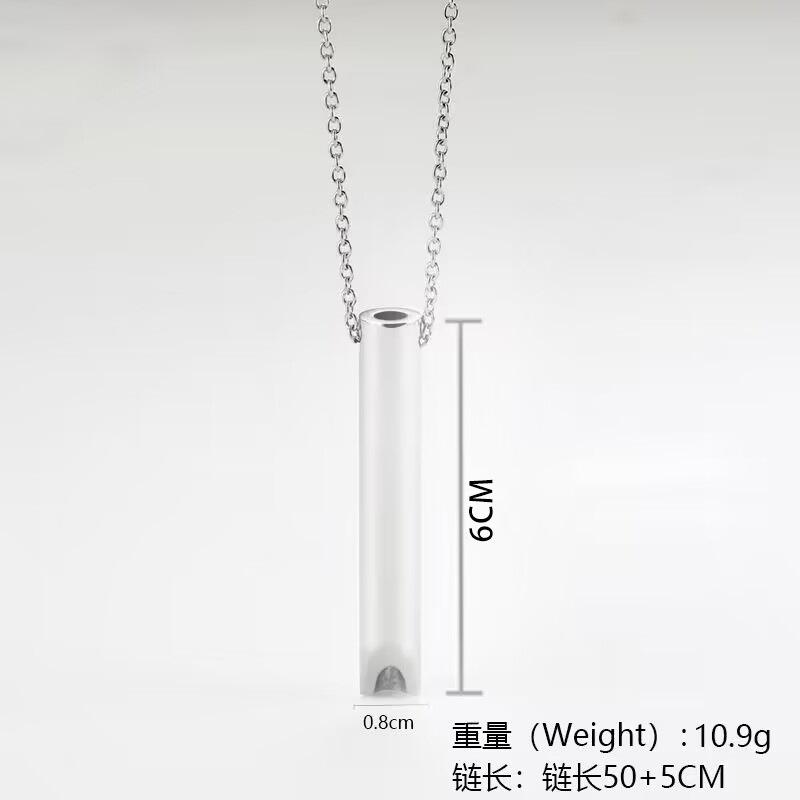 528 Hz Meditation Whistle Mindfulness Pendant Stainless Steel Vacuum Necklace Regulate Breathing Relieve Anxiety