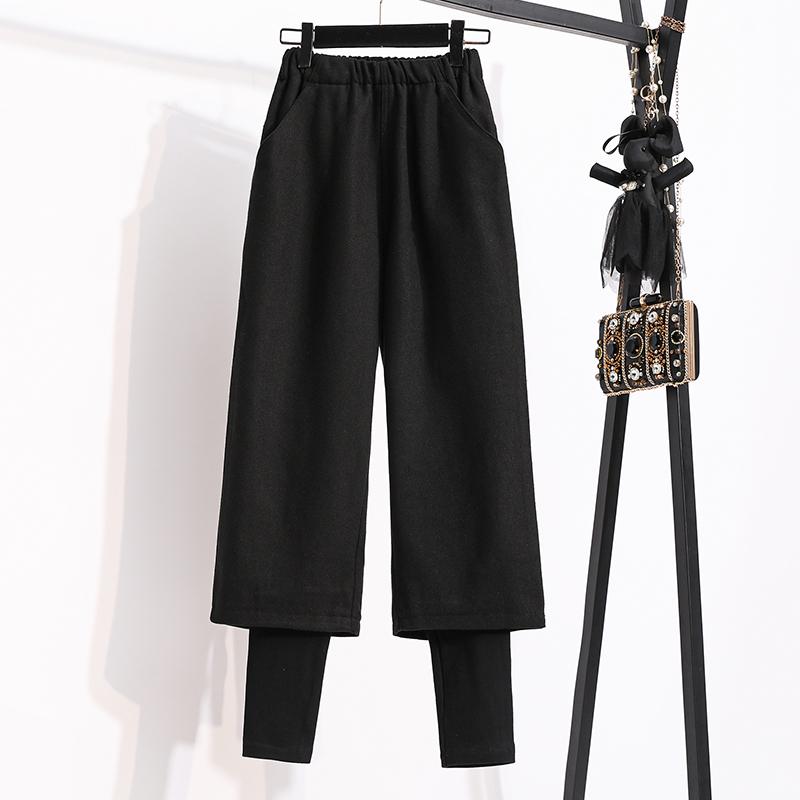 DIMANAF Plus Size New Winter Autumn 2025 Women Long Pants Loose Casual Thick Elastic Waist Vintage Lady