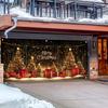 1pc Christmas Garage Door Banner - Polyester Holiday Background with Christmas Tree and Gift Box Design, for Indoor/outdoor Use