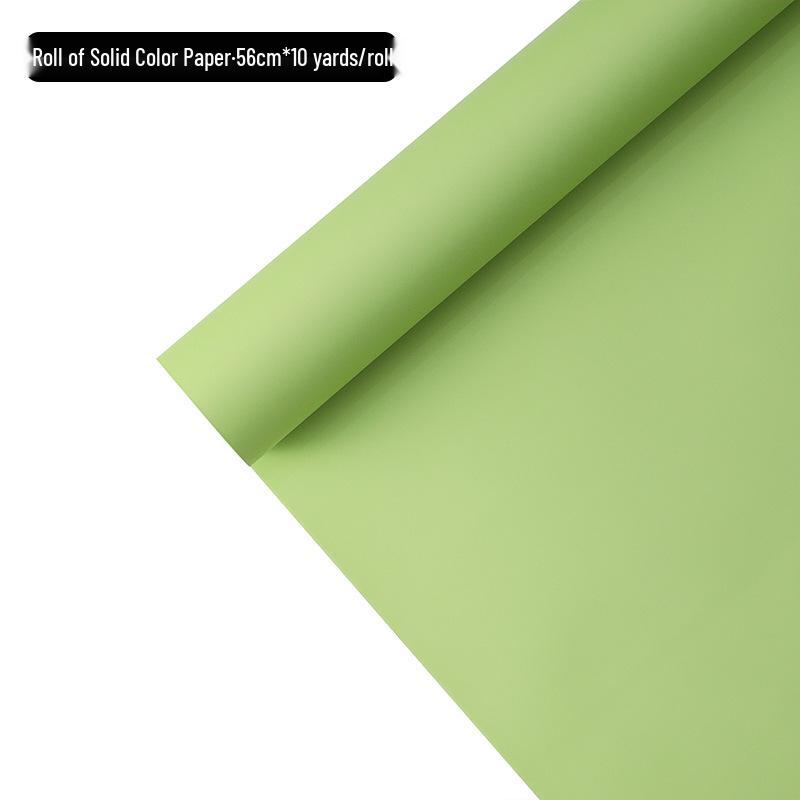 Korean Style Matte Floral Wrapping Paper - Morning Mist Roll, Skin-Feel, Waterproof.