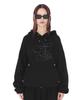 Holy Number Seven Oversized Hip Hop Move Cubic Lettering Hoodie_Black