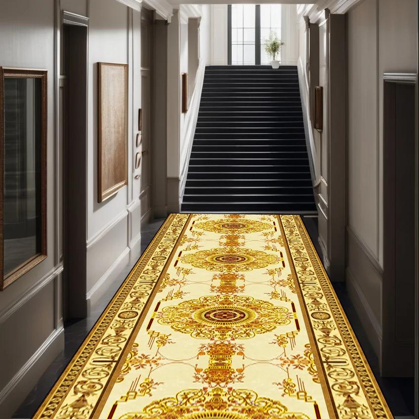 Classical Luxury Runner Carpet Hallway Decoration Home Carpets for Living Room Large  Passageway Floor Mats Long Corridor Rug