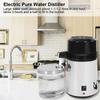 Electric Pure Water Distiller Countertop Stainless Steel Shell with Glass Bottle(Silver  Plu)