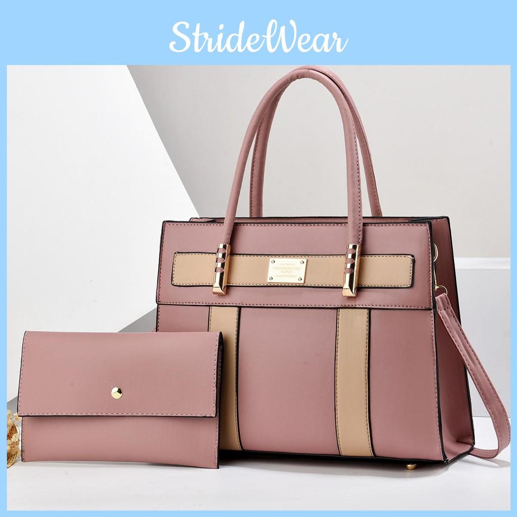 Pu Large Capacity Mother And Daughter Tote Bag For Daily Commuting With Zipper Closure