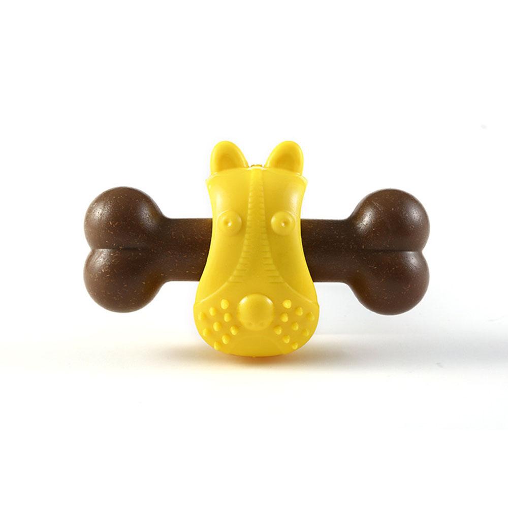 

Simulated Bone Chew Stick for Puppies & Adult Dogs, Interactive IQ Training Molar Toy to Clean Teeth Relieve Boredom жёлтый