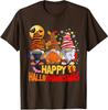 Happy Hallothanksmas Gnomes Lover Halloween Fun T-shirt Unisexe