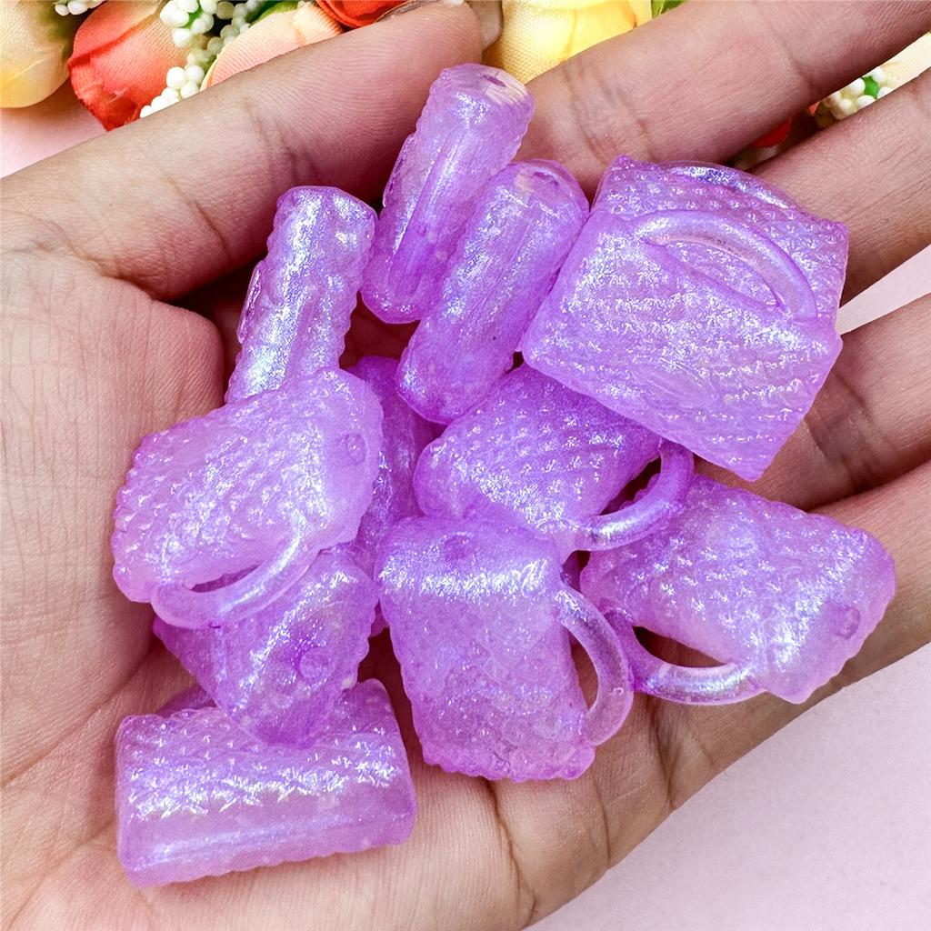 Creative For Bracelet Making 20.6*24.8mm Handmade Material Loose Beads Handbag Acrylic Fashion 20pcs DIY Jewelry Accessories