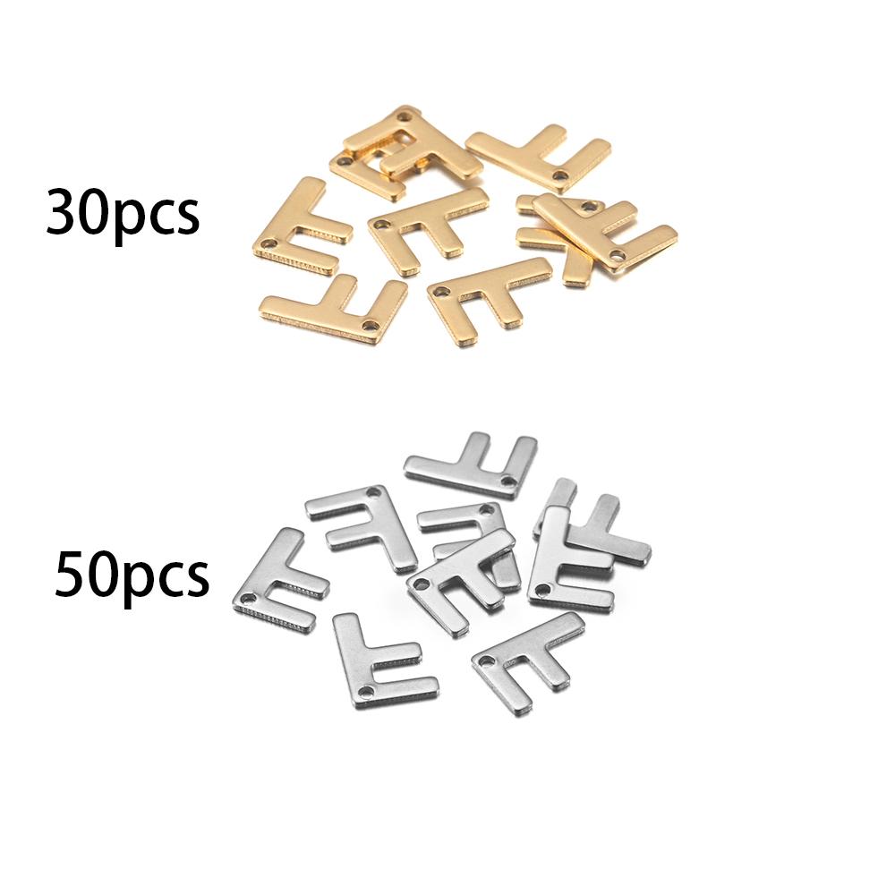 26/50 Stück Edelstahl Gold A-Z Buchstaben Anhänger Alphabet Charms Armband Ohrring für Damen Für DIY Schmuck Anhängerherstellung Zubehör