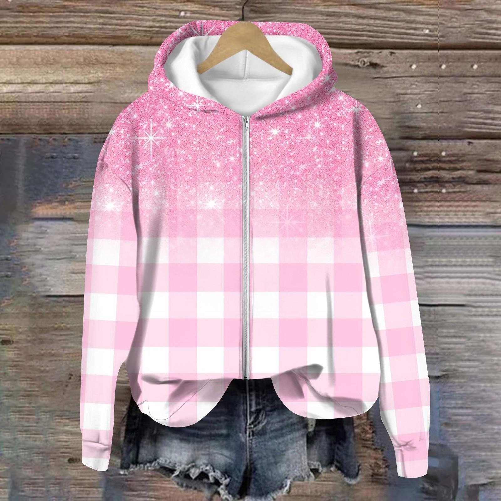 

Пальто для женщин с длинным рукавом на молнии с принтом Верхняя одежда повседневные куртки L