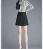 Women's High Waist Black Suit Shorts: Korean Style 2024 Spring/Autumn, Slim A-Line, Versatile, Loose Fit, Wide Leg.