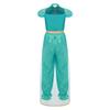 S-4XL Arabische Prinses Jumpsuit voor Dames Halloween Kostuum, Romper met Edelstenen & Pailletten Overlay voor Buikdans & Themafeest