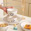 Paqu Dog Underglaze Cartoon Ceramic Dinnerware Set