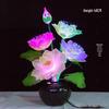 Seven-Color Fiber Optic Lotus Lamp for Buddha and Bonsai