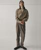 SALON DE SEOUL Unisex Belted Wide Tapered Pants - Brown