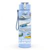 1PC Car Stack Classic Vehicle Print 750ml Color Plastic Sports Water Bottle Leakproof Flip Straw Lid Suitable for Sports Office Home Use