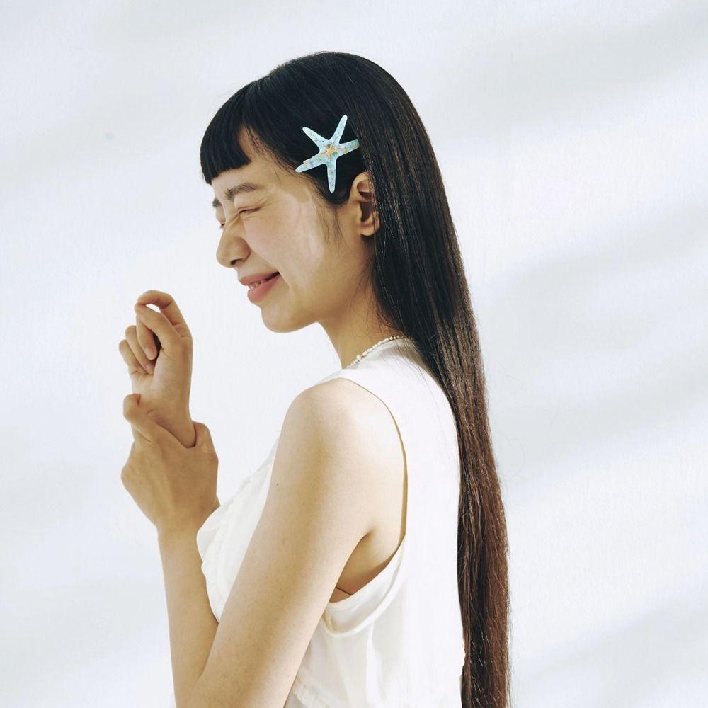 Starfish Hair Clips for Women Acetic Acid Headwear Hair Accessories Hairpin for Student