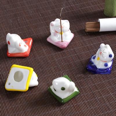 Censer Holder Hollow Ceramic Incense Cute Japanese Style Small Holder Household Supplies