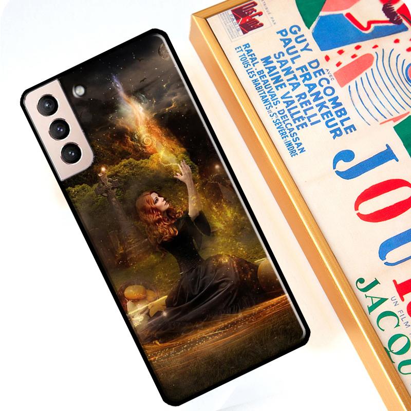 Halloween Moon Witch Horror Case For Samsung Galaxy S22 Ultra S8 S9 S10 Note 10 Plus Note 20 S21 Ultra S20 FE Cover