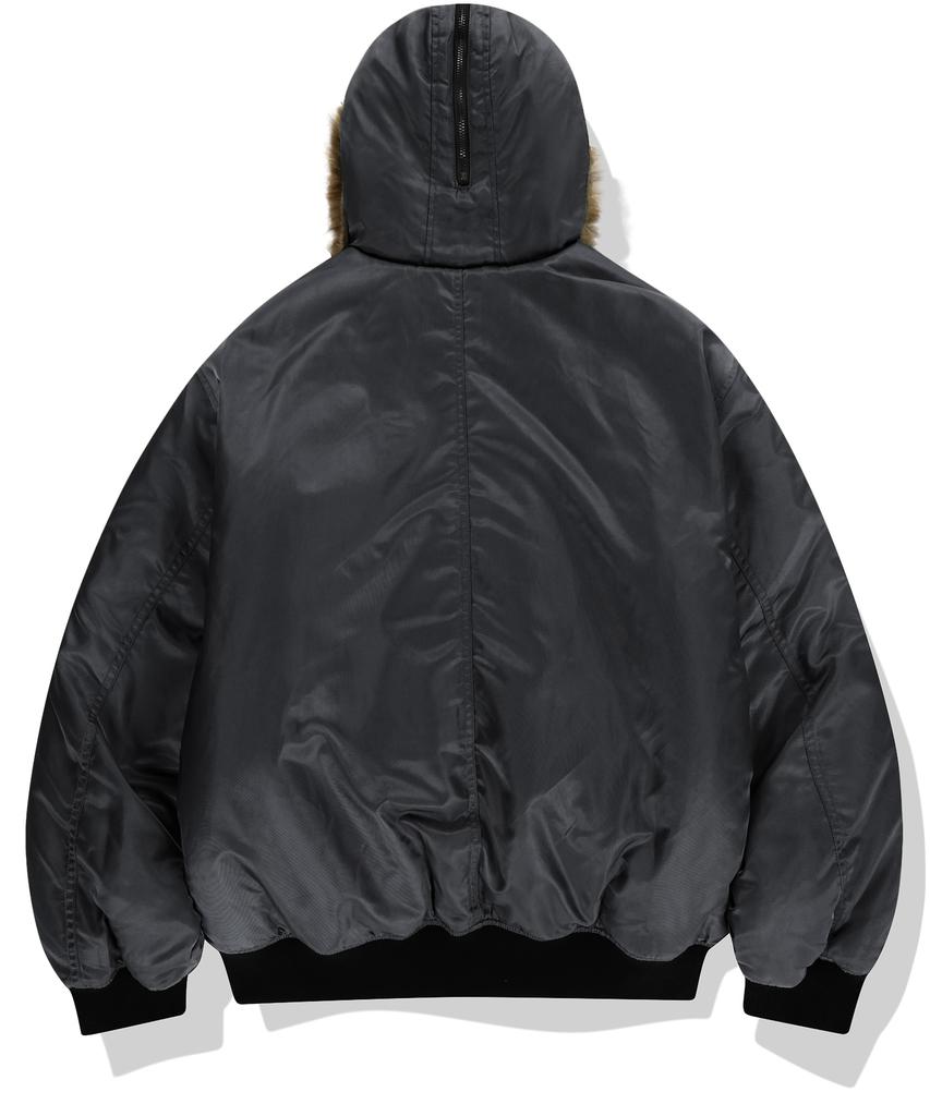 Not4Nerd Fur Hooded N2B Bomber Jacket - Black