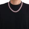 European-American Men's 14mm Zircon Cuban Chain Hip Hop Necklace