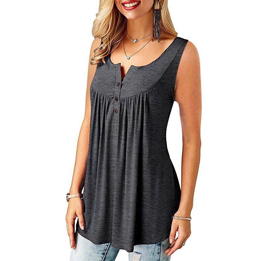 Women's Solid Color Summer Casual Tank Top V-Neck Sleeveless Loose Flowy T-Shirt Tunic Tops Blouse Shirts Women's Solid Color Summer Casual Tank Top V-Neck Sleeveless Loose Flowy T-Shirt Tunic Tops Blouse Shirts