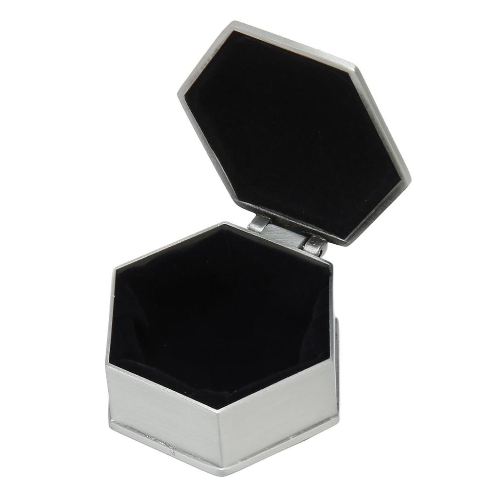 Металева скринька для прикрас у формі троянди Скринька для дрібничок зі сплаву цинку Вінтажна шестикутна скринька для зберігання ювелірних виробів для кілець