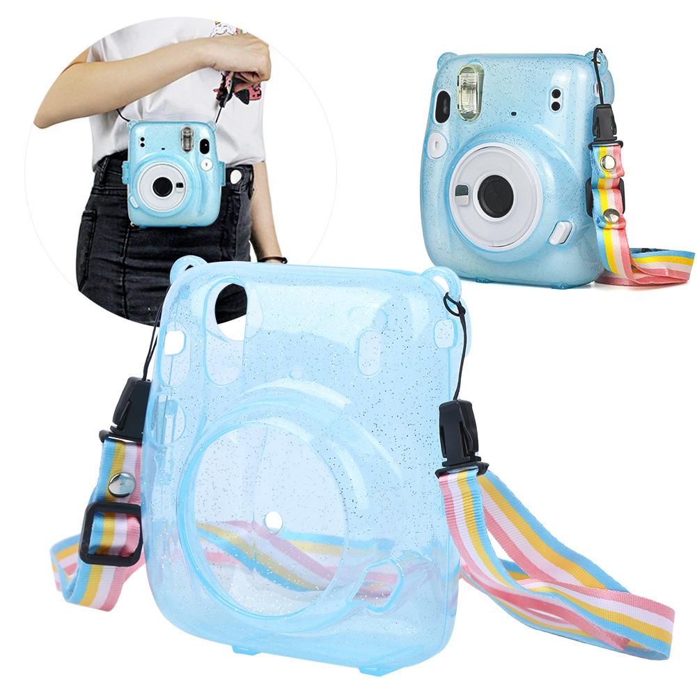PVC Kamera Schutzhülle Abdeckung Shell Scratch Proof Antifall für Sofortbildkamera mini11(blau )