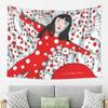 Yayoi Kusama Abstract Painting Tapestry Wall Hanging Aesthetic Home Decoration Tapestries for Living Room Bedroom