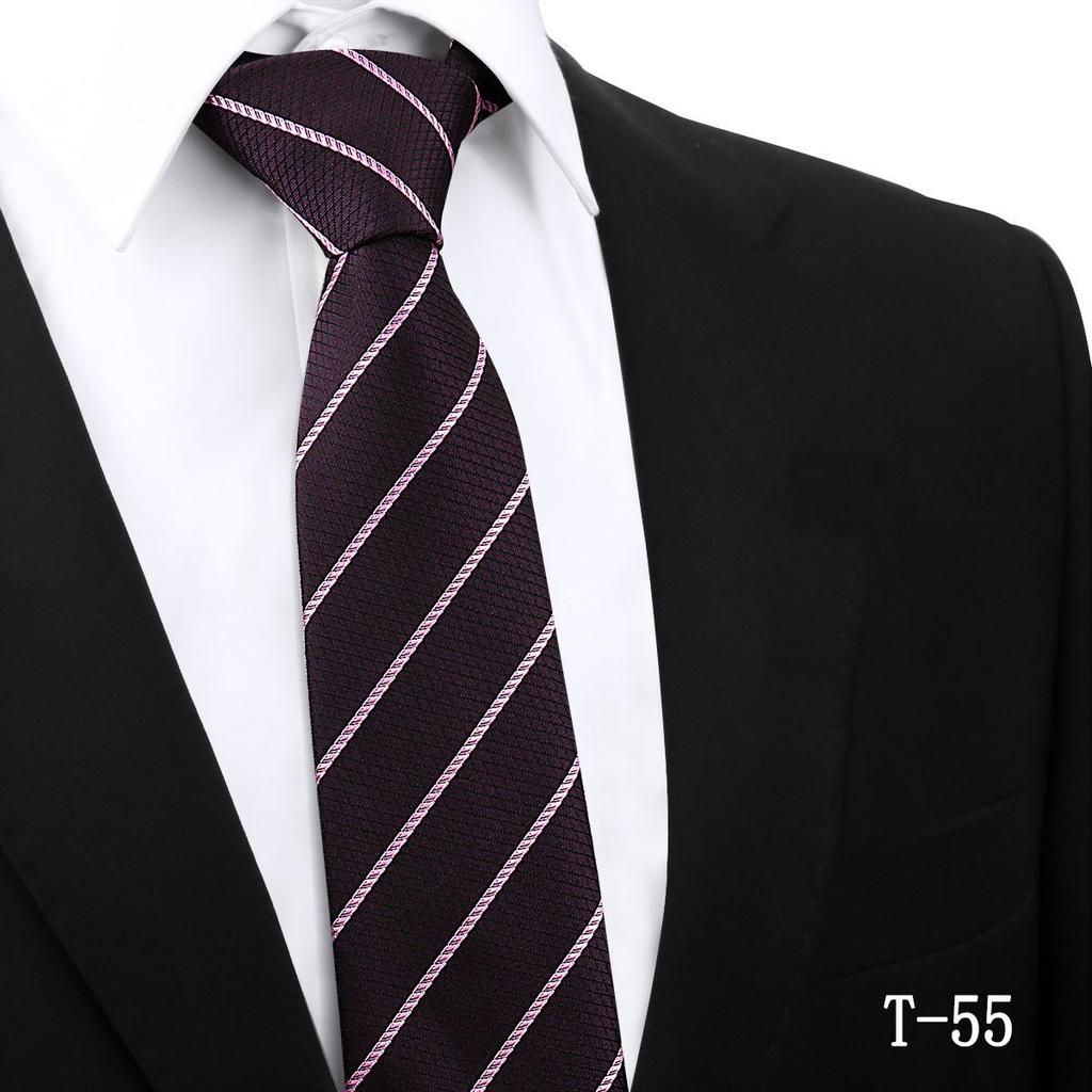 Handmade Paisley Stripe Jacquard Polyester Tie, 7.5cm