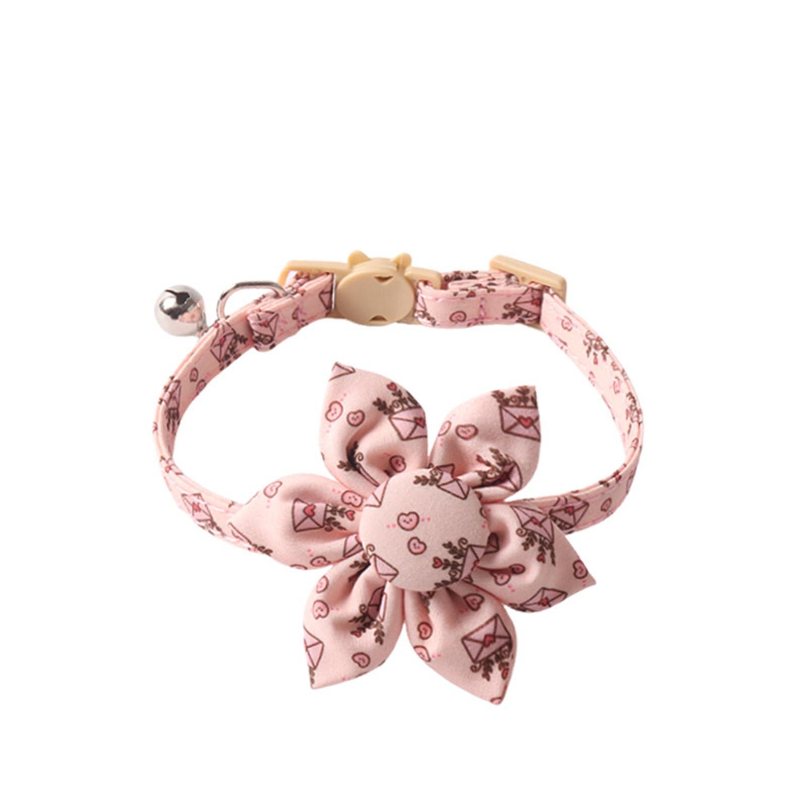 Valentine s Day Love Envelope Love Letter Collar Bow Sunflower Pet Collar One Size