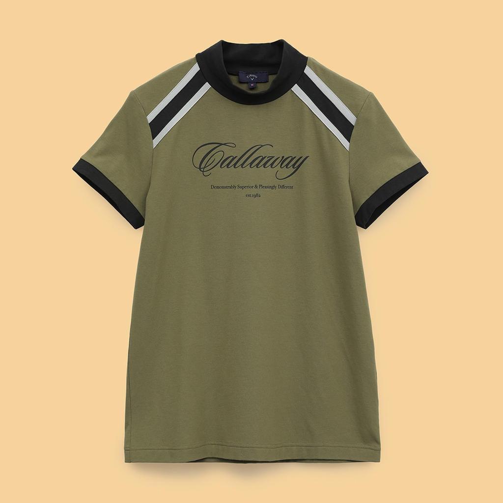 Callaway Short Sleeve Mock Neck Shirt Golf C25134203 LL Women's (Stretch) / / 1180_Khaki