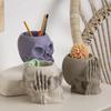 1 Pc Halloween Decorative Silicone Mold 3D Skull Resin Silicone Mold DIY Storage Box Mould Soap Plaster Casting Holiday Gifts