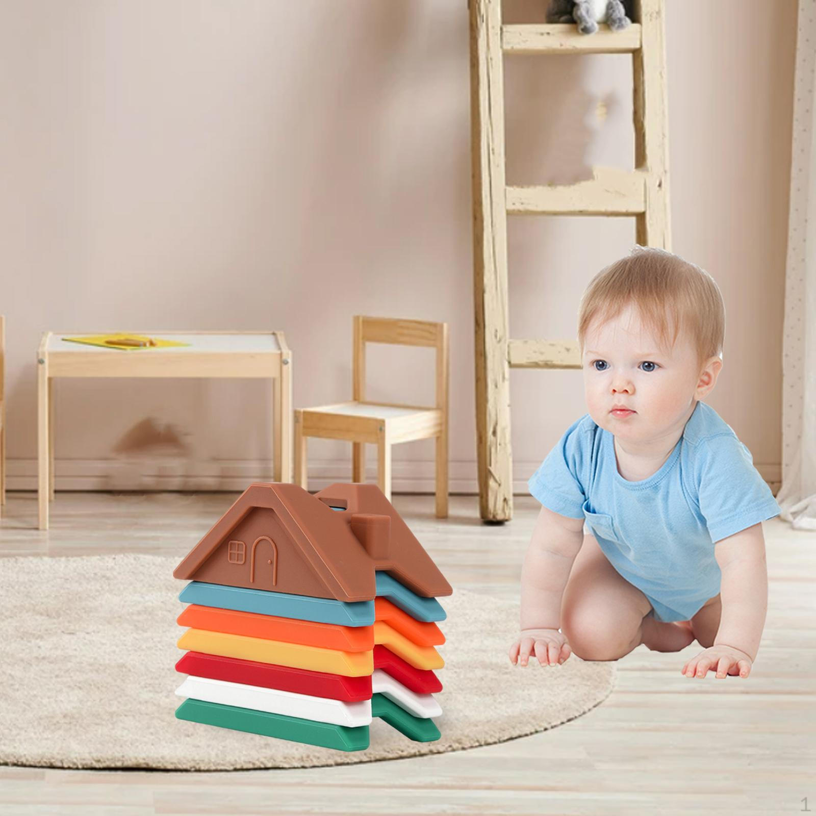 

Creative Silicone Toys Preschool Educational Kids Children коричневий