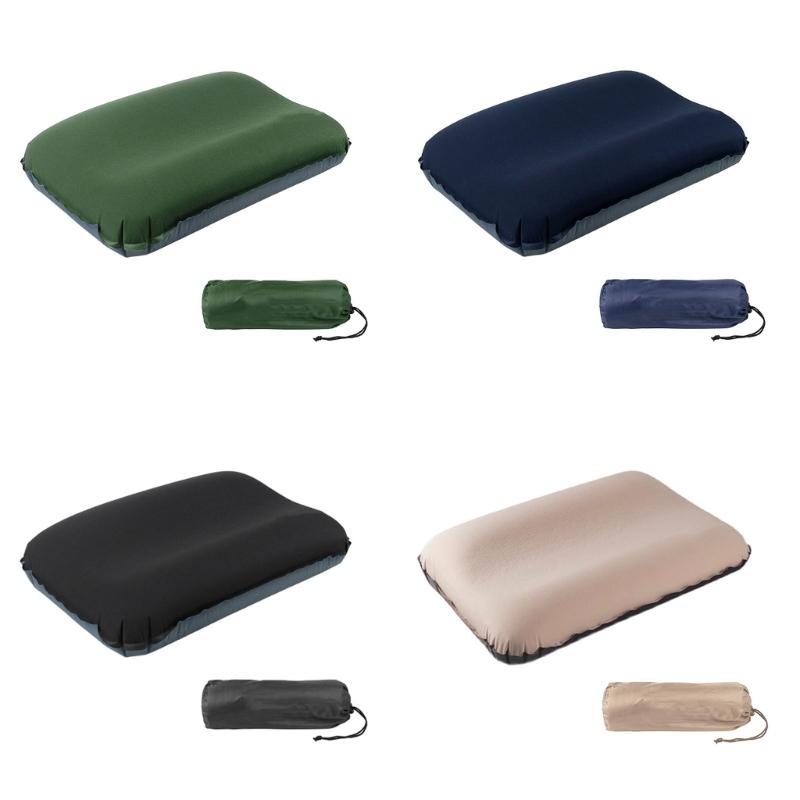 Auto Inflating Travel Pillows 3D High Resiliences Sponges Ergonomic For Camping Hiking Office