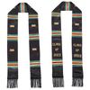 Black Satin Double Layer Tassel Graduation Stole with Logo for Coming-of-Age Ceremony