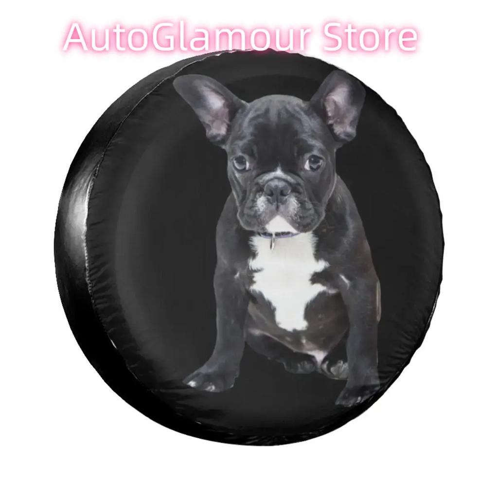 French Bulldog Spare Wheel Tire Cover Case Bag Pouch for Jeep Hummer Puppy Dog Pet Dust-Proof Vehicle Accessories 14" 15" 16" 17