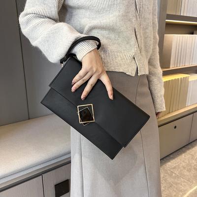 Clutch Akşam Çantası Kadın Yeni Moda Zarf Cep Telefonu Çantaları Büyük Kapasiteli Zincir Çantalar Pu Koltuk Altı Çapraz Çanta