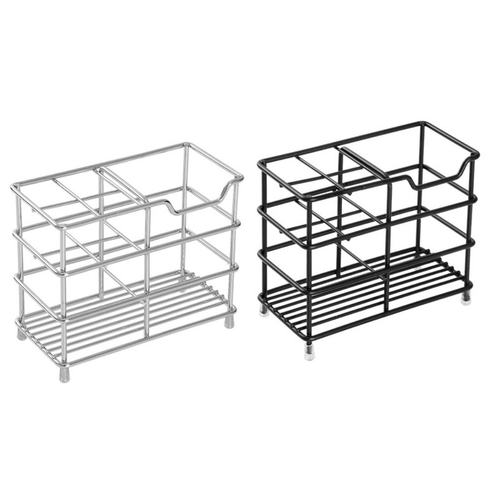 Rostfreier Zahnbürsten-Zahnpasten-Ständer Stabile Aufbewahrungsregal für Make-up-Pinsel Heimdekoration