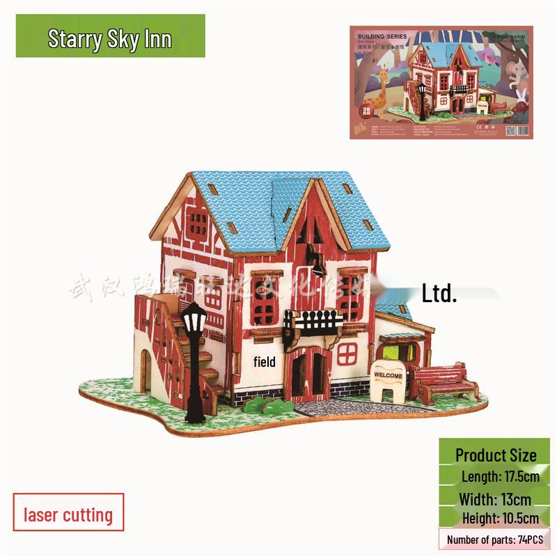 3D DIY Wooden Jigsaw Puzzle Model - Laser Cut Building Set