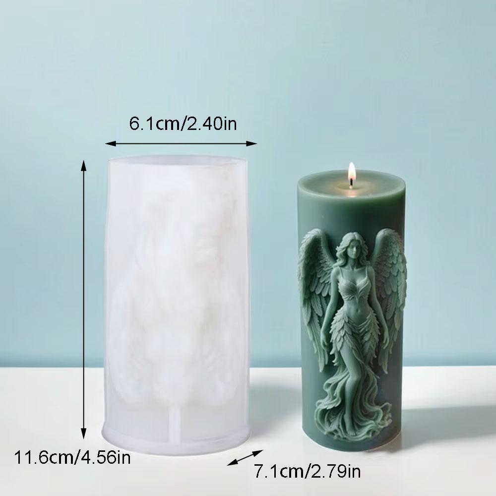 Wings Goddess Scented Silicone Candle Mould Diy Prayer Angel Sculpture Gypsum Resin Mold Women Candle Making Supplies Home Decor