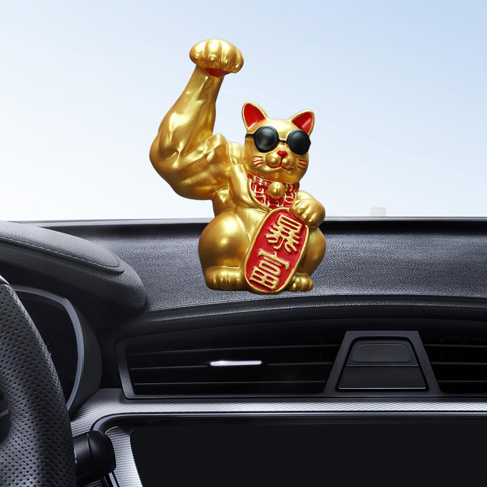 

Большая мускулистая рука, счастливая статуэтка кошки, декор в стиле фэн-шуй, настольная скульптура для домашнего офиса, украшение для Right Arm